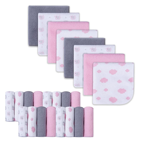 Softan Baby Washcloths, 24Pack Baby Wash Cloths Extra Soft & Ultra Absorbent, Baby Towels and Washcloths Face Towel Unisex for Boys Girls Body, Wa...