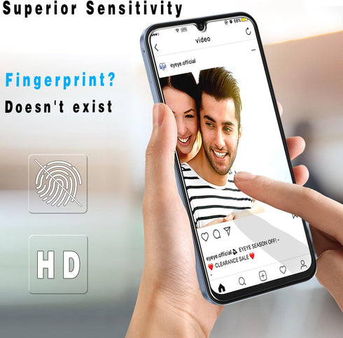 Slanku [3 Pack Screen Protector for Samsung Galaxy A15 5G / A15 Tempered Glass, Touch Sensitivity, Bubble Free, Anti Scratch......