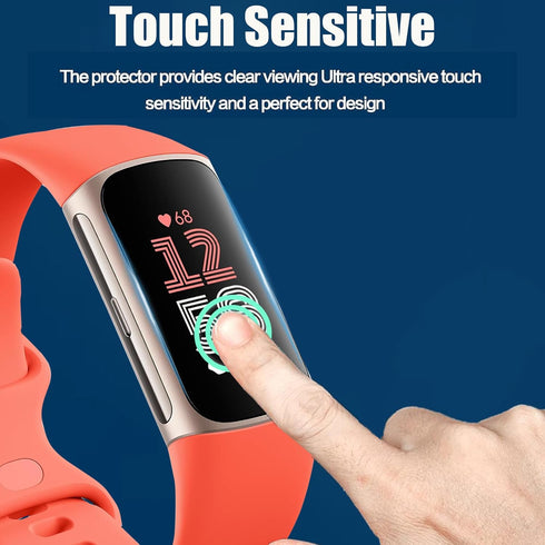 Compatible with Fitbit Charge 6 Screen Protector, Lamshaw Full Coverage TPU Clear Film Compatible with Fitbit Charge 6 Advanced Health and Fitness...