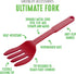 GreenLife Cooking Tools and Utensils, 10-in-1 Silicone Fork to Stir Mix Mash and Scrape, Heat and Stain Resistant, Dishwasher Safe, Red...