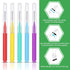 150 Pieces Interdental Brush Teeth Floss Tooth Cleaning Tool Toothpick Cleaner Dental Tooth Flossing Head Teeth Soft Dental Pick Refill Dental Flo...