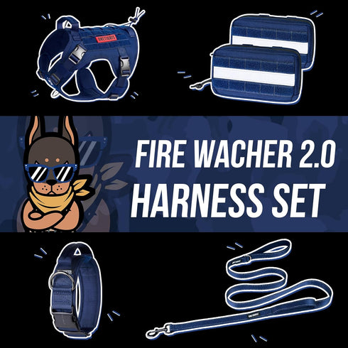 Tough Dog Collars, Tactical Dog Collar with Handle, Milltary Adjustable Dog Collar with Heavy Duty Metal Buckle for Training (Medium,Blue)...