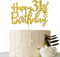 Gold Glitter Happy 31st Birthday Cake Topper - 31 Sign Cake Topper - Cheers to 31 Years Party Supplies - 31st Birthday Party Decoration...