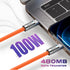 Statik TSumoCharge USB Type C to USB Type C Cable 6ft, 2M 100W Fast Charging , Liquid Silicone Cable, Support Data Transfer...