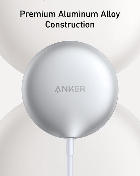 Anker MagSafe Charger Compatible, MagGo Magnetic Wireless Charger (Pad), Qi2 Certified 15W Wireless Charger, for iPhone 15/15 Plus/15 Pro/15 Pro M...