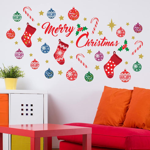 Christmas Decorations Clearance for Home, Indoor, Wall Stickers " Merry Christmas Decor" Wall Murals Decals Living Room Children Nursery Restauran...