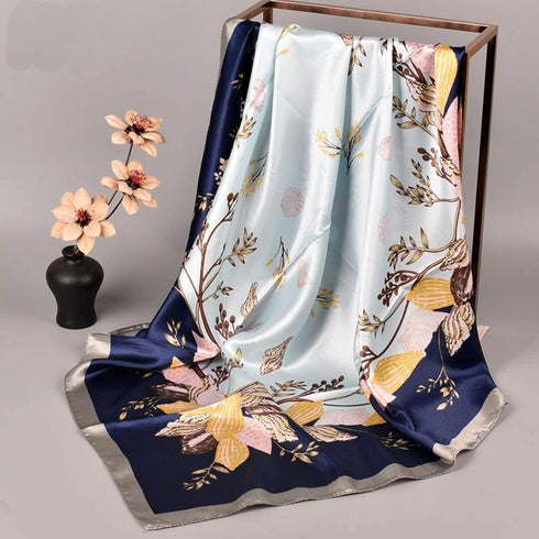 5PCS Large Satin Head Scarves - Silk Square Like Neck Scarf Hair Wraps Headscarf for Sleeping Head Scarf Bundle 35 in...