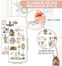 Whaline 10 Sheet Christian Bible Rub on Transfer for Crafts Church Cross Floral Candle Rub on Transfer Inspirational Religious Furniture Decal for...