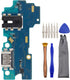 USB Charging Port Replacement Part Assembly Board for Samsung Galaxy A22 SM-A225F with Microphone Headphone Jack and Tool Kit...
