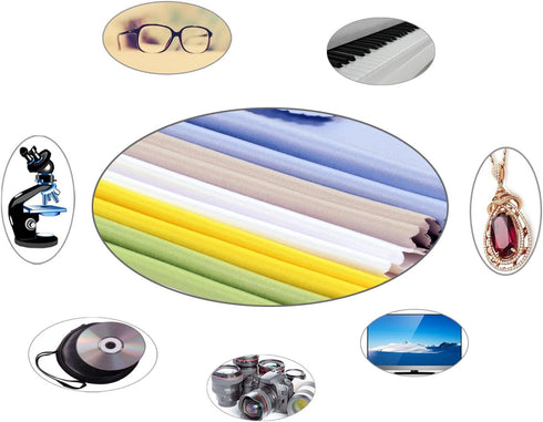 10pcs Microfiber Cleaning Polishing Cloths for LCD Screen of Electronic Devices and Glasses Optics etc in Retail Packaging...