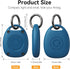 (4 Pack) AirTag Keychain Holder Case | IPX8 Waterproof, Ultra-Compact | Portable Air Tag Holder Cover for Backpack, Keys, Luggage - 2 Black/2 Blue...