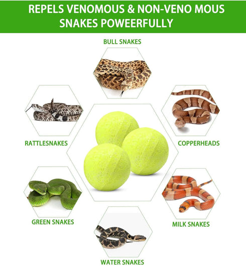 12 Pack Natural Snake Repellent Powerful Snake Away Repellent Balls for Yard Lawn Garden, Outdoors...