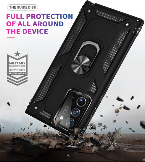 ADDIT for Note 20 Ultra Case Samsung Note 20 Ultra Case, Military Grade with Ring Car Mount Kickstand for Samsung Galaxy Note 20 Ultra 5G - Black...
