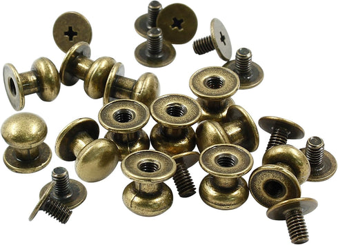 12pcs 0.31" x 0.39" Mini Drawer Pulls, Round Cabinet Knobs Handles Pulls for Dresser Closet Chest Drawer Wooden Jewelry Box Cases, Antique Bronze...