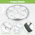 ACROPIX Universal 8" Car Speaker Grills Cover Round 8 Inch Audio Speaker Subwoofer Guard Protector Case with Mounting Screws ABS Silver Tone - Pac...