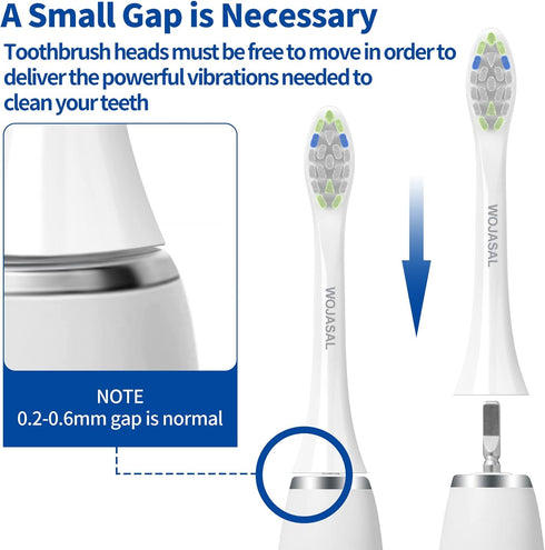 Replacement Toothbrush Brush Heads Compatible with Philips Sonicare Electric Toothbrushes, for Snap-On System, Pack of 10, White...