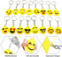 64 Pack Mini Emoticon Keychain Plush(16 expressions), Cute Keychain, Party Favors for Kids, Keychains, Valentine's Day Gifts/ Birthday Party Suppl...