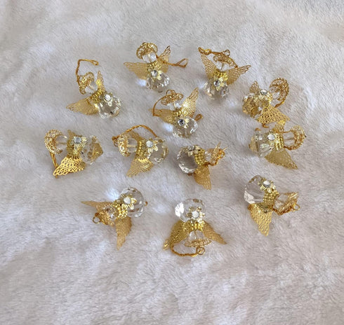 Angel Ornaments for Christmas Tree, Hanging Ornaments, Car Hanging Ornament Interior Decor, Clear, Pack of 12...