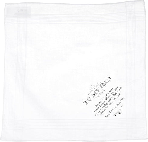 Lillian Rose Dad Wedding Gift White Cotton Keepsake Hankie...