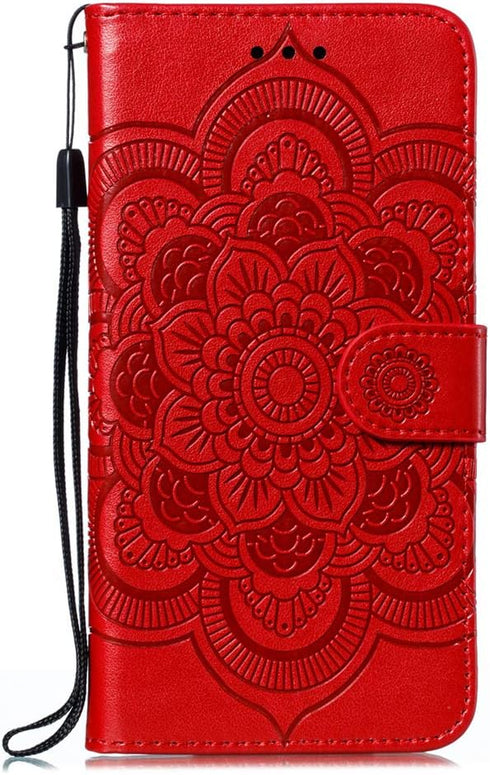 for Samsung Galaxy A01 Case Flip Premium Wallet Phone Case PU Leather Mandala Embossed Shockproof Cover with Kickstand Card Holder Cover for Samsu...