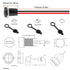 Type-C Female Chassis 2 Pin Wire 22 awg Waterproof Jack Connectors 3A USB C Pigtail Cable Extension Socket Plug (10Pcs) lkelyonewy...
