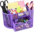 EasyPAG Desk Organizer Mesh Desktop Office Supplies Multi-functional Caddy Pen Holder Stationery with Drawer,Purple...