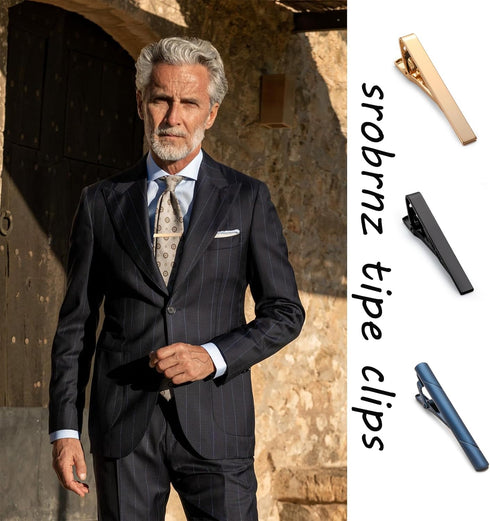 Cufflinks for Men and Tie Clips Set of 12 Necktie Tie Bar Clips Business Shirts Wedding Tuxedo Classic Cuff links for Wedding Groom Business Elega...