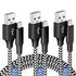 Micro USB Charging Cable 10/10/10FT, 3 Pack Nylon Braided Charger Cables for Samsung, Nexus, LG, Smartphones, Tablets, Kindle, Game Consoles, Came...
