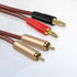 MEIRIYFA 2RCA Plugs to 2 Banana Plugs Speaker Wire, Dual Banana Plug to RCA Male Plug OFC HiFi Speaker Cable for Speaker Subwoofer - 2M...