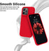 OTOFLY Designed for iPhone 14 Pro Case, Silicone Shockproof Slim Thin Phone Case for iPhone 14 Pro 6.1 inch (Red)...