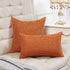 Anickal Thanksgiving Pillow Covers 20x20 Inch for Fall Decor Set of 2 Burnt Orange Rustic Linen Decorative Square Throw Pillow Covers Cushion Case...