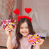 MLOLM 24 Sets Valentines Hearts Foam Craft Kits DIY Heart Ornaments Valentine Craft Kits with Foam Hearts Stickers Glitter Pom-Poms for Valentine ...