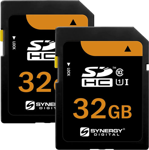 Synergy Digital 32GB, SDHC UHS-I Memory Cards - Class 10, U1, 100MB/s, 300 Series - Pack of 2...
