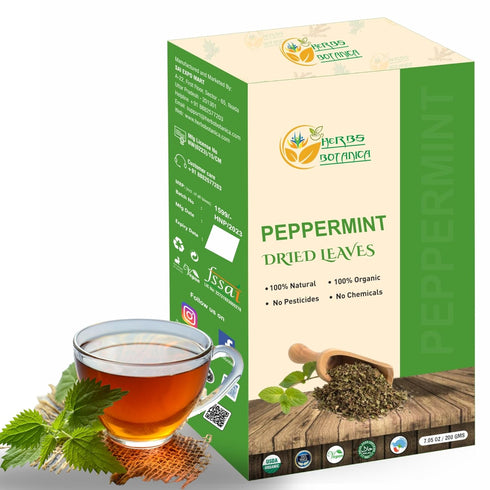 Herbs Botanica Dried Peppermint Leaves Fresh Mint Raw Aromatic Herbal Tea, Culinary Delight, and Natural Digestive Aid - Gluten Free, Non GMO, Res...