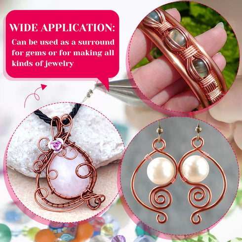 anezus 18 Gauge Jewelry Wire for Jewelry Making, Craft Wire Tarnish Resistant Copper Beading Wire for Jewelry Making Supplies and Crafting (18 Gau...