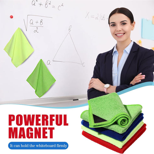 8 Packs Magnetic Cleaning Cloth Microfiber Dry Erase Eraser Magnetic Whiteboard Eraser Washable Dry Erasers for Whiteboard Dry Erase Cloth for Cla...