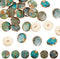 OLYCRAFT 24Pcs 6 Styles Plants Shank Buttons 18mm Alloy Enamel Shank Buttons Tree Theme Metal Blazer Buttons Green Gold Vintage Shank Buttons Roun...