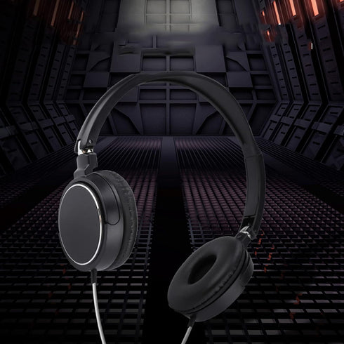 Foldable Head Mounted Headphone Mini Wired Headset Hands Free Compact Stereo HiFi Music Headset Support Rotatable Ear Cup Adjustable Headband Supp...