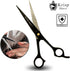 Professional Hair Cutting Scissors - Krisp Shave Japanese Stainless Steel Salon Barber Scissor (7 Inch) - Shears for Men's Beard Mustache Women Ki...