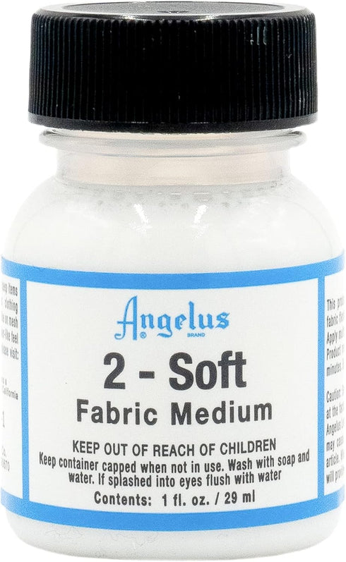 Angelus 2-soft 1oz Fabric Medium- Acrylic Paint Mixer for Clothing, Fabric, Shoe Liners...