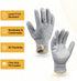 JPP Premium Cut Resistant Gloves, CE Level 5 Protection, PU Coated Cut Proof Work Gloves with Firm Grip, Breathable and Lightweight, 3D Comfort Fi...