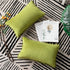DEZENE Couch Pillow Cases 12x20 Chartreuse: 2 Pack Cozy Soft Pom-poms Velvet Rectangular Throw Pillow Covers for Farmhouse Home Decor...