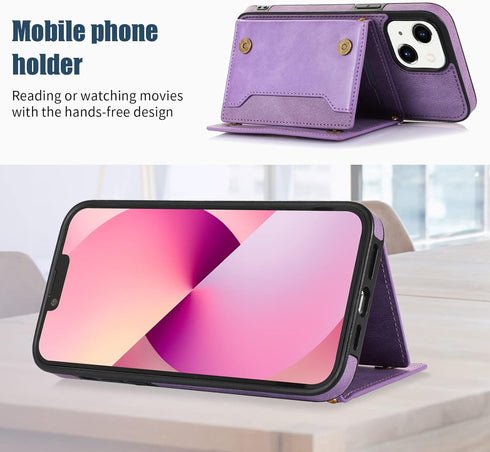 Asuwish Phone Case for iPhone 13 6.1 inch Wallet Cover with Tempered Glass Screen Protector and Card Holder Slot Stand Leather Bling Glitter Cell ...