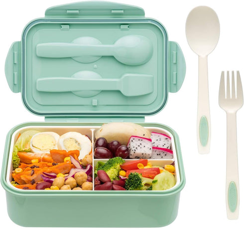 LOVINA Bento Boxes for Adults - 1100 ML Bento Lunch Box For Kids Childrens With Spoon & Fork - Durable Perfect Size for On-the-Go Meal, BPA-Free a...
