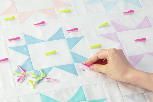 CLOVER Wonder Sewing Pins, Yellow and Pink...