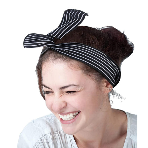 Women Cheetah Print Wire Headband Rabbit Ears Hairband Wired Hair Tie Scarf Head Wrap/Assorted 9 Colors...