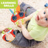 Baby Musical Toys with Sounds & Lights - Toddler Montessori Sensory Learning Travel Toys - Infant Chew for Babies 0 3 6 9 12 18 Months Teether - N...