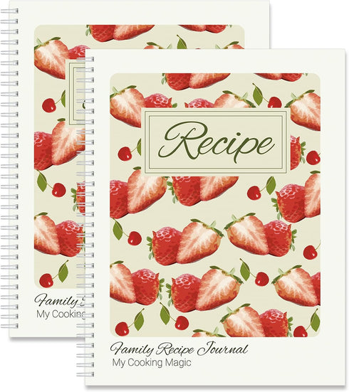 2 Pack Recipe Book To Write In Your Own Recipes, 8.5" x 11" Personal Blank Recipe Notebook Journal Blank Cookbook Recipe Journal (120 Recipe Pages...