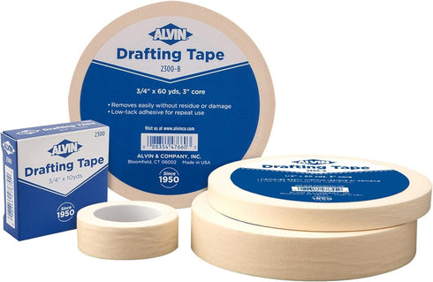 Alvin, 1 Inch Drafting Tape, Gentle Masking Tape for Painting, Ideal for Watercolors and Home Projects - 60 Yards...