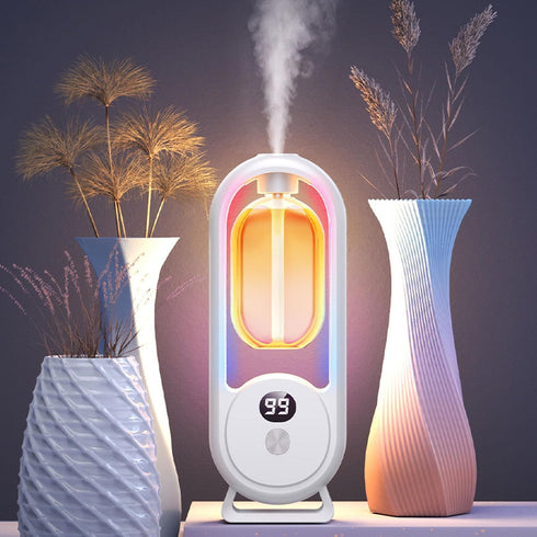 Aromatherapy Humidifier, Essential Oil Diffuser Automatic 5 Gear Ultrasonic Ambient Light LED Display Fragrance Machine Air Freshener for Home Lar...